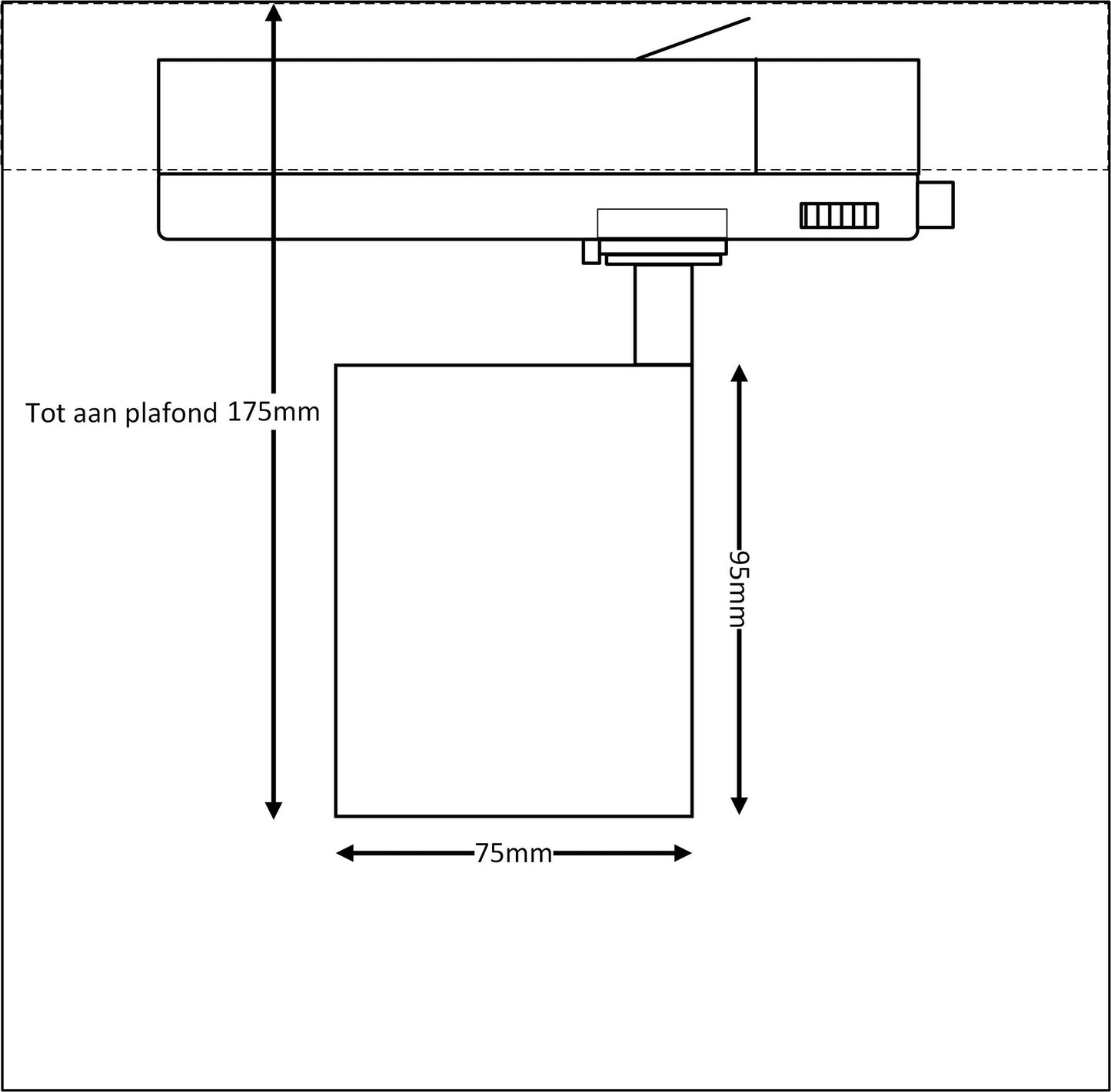 Railspot LIVAL BING 27W 4000K 46° - zwart