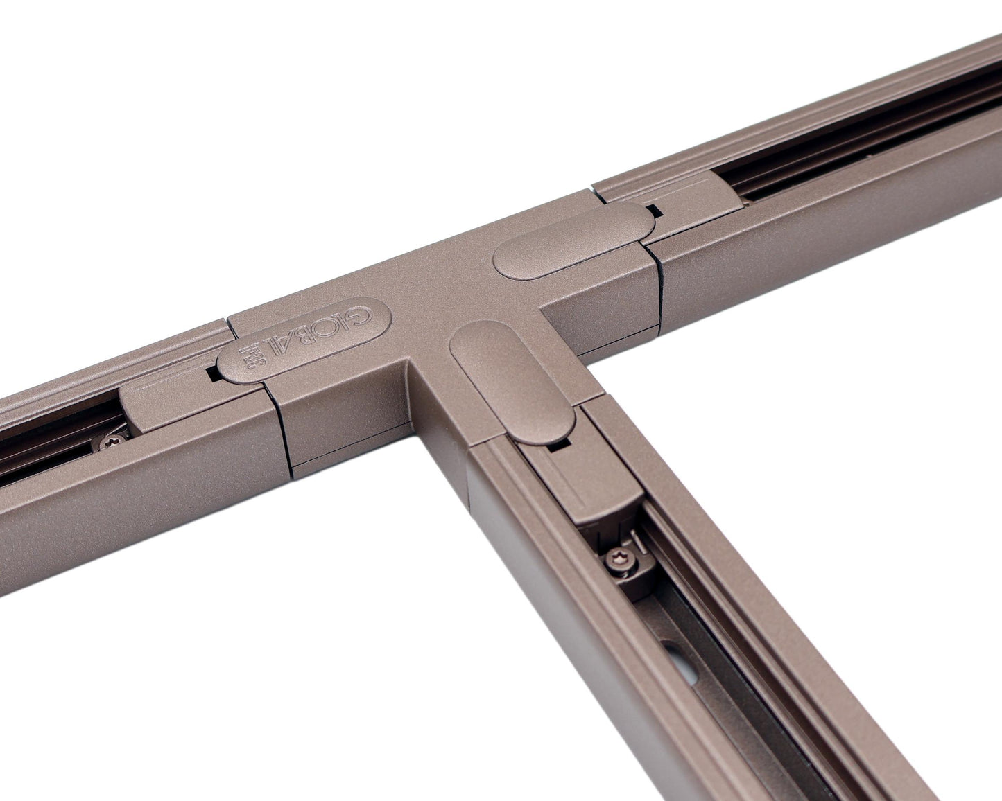Bronzen t-stuk voor railverlichting