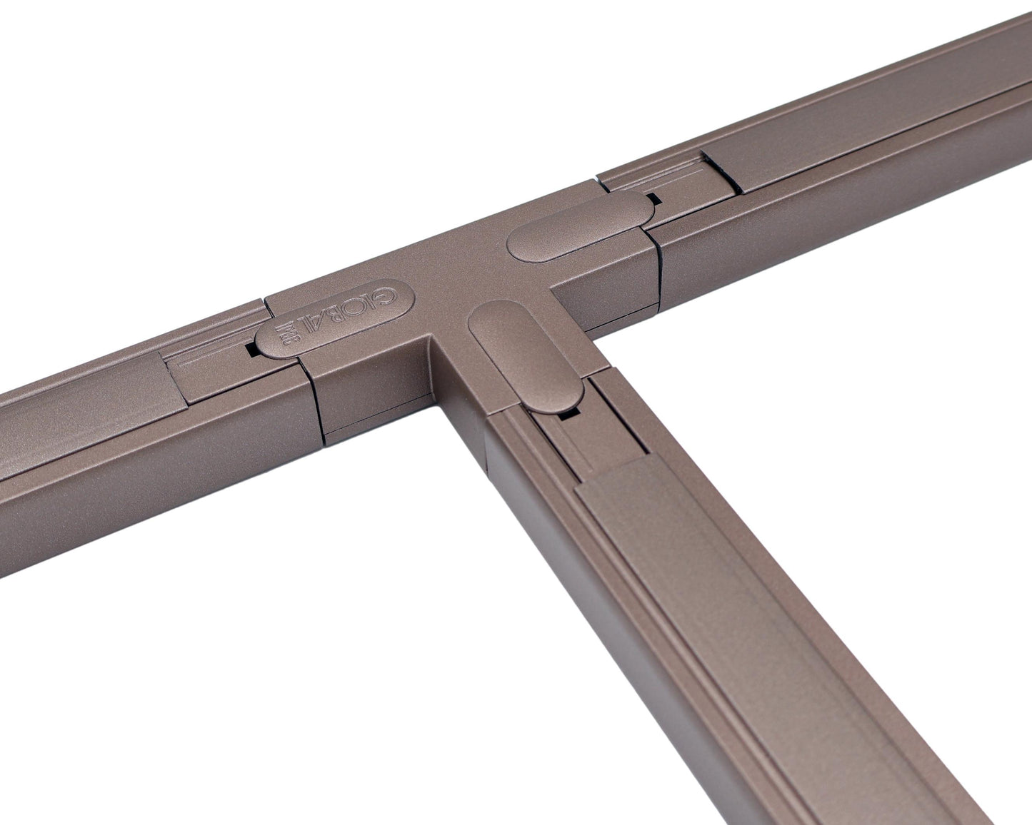 Bronzen t-stuk voor railverlichting