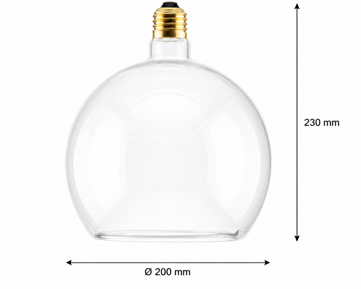 E27 FLOATING LED GLOBE CLEAR