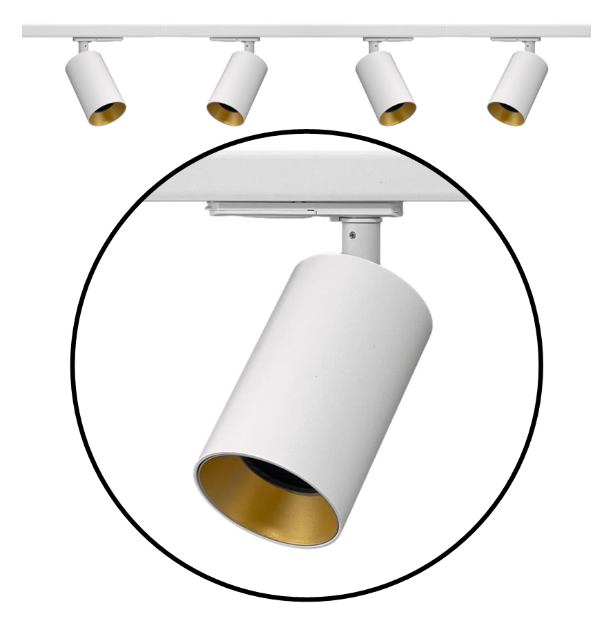 set 4m | voeding einde - HELIOS GU10 1-fase wit