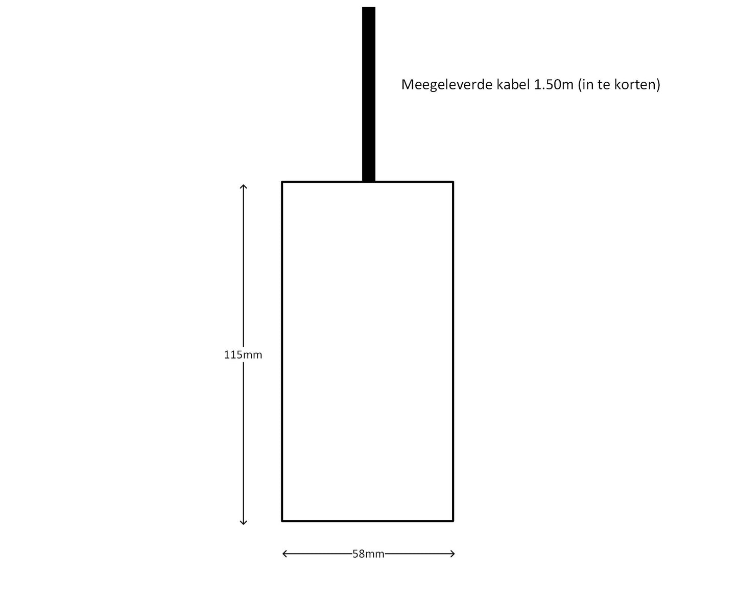 3F zwart - Fitting LUXON E27