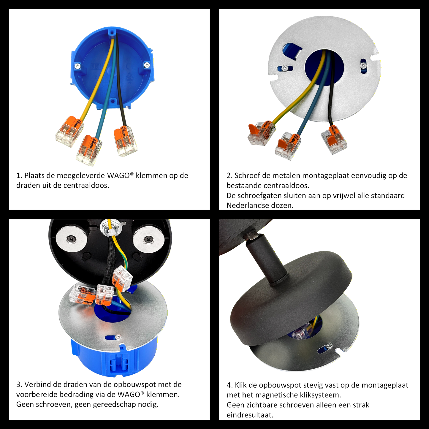 TUBY DUO zwart - dubbele opbouwspot GU10