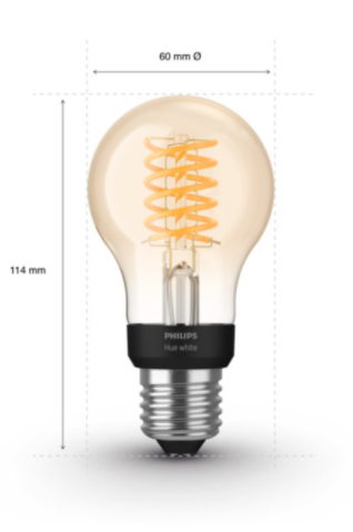 Philips HUE White Ambiance Filament Bulb Pear A60