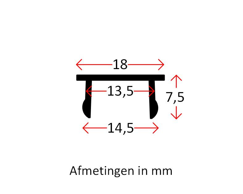 1-fase afdekstrip railverlichting wit