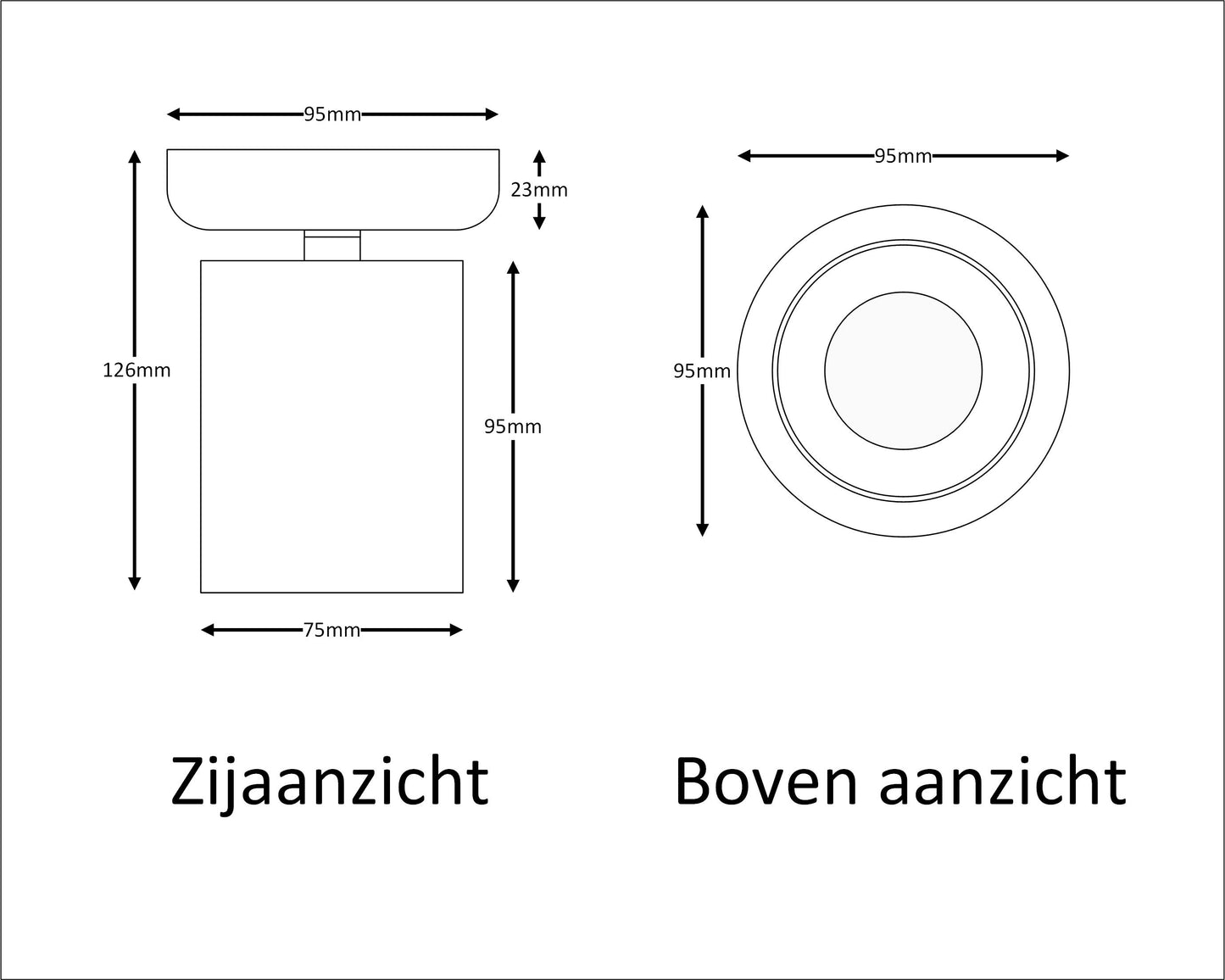 Opbouwspot COLLOS SOLO GU10 zwart