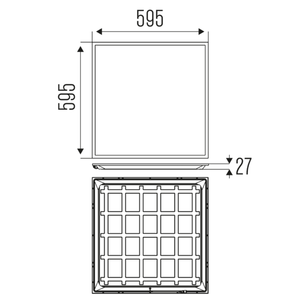 LED paneel CHALLENGE II 60X60