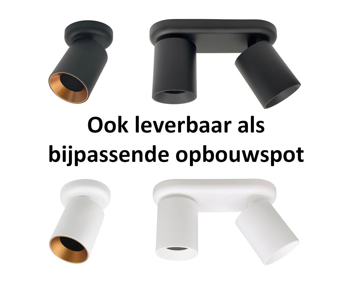 GU10 railspots met bijpassende opbouwspots