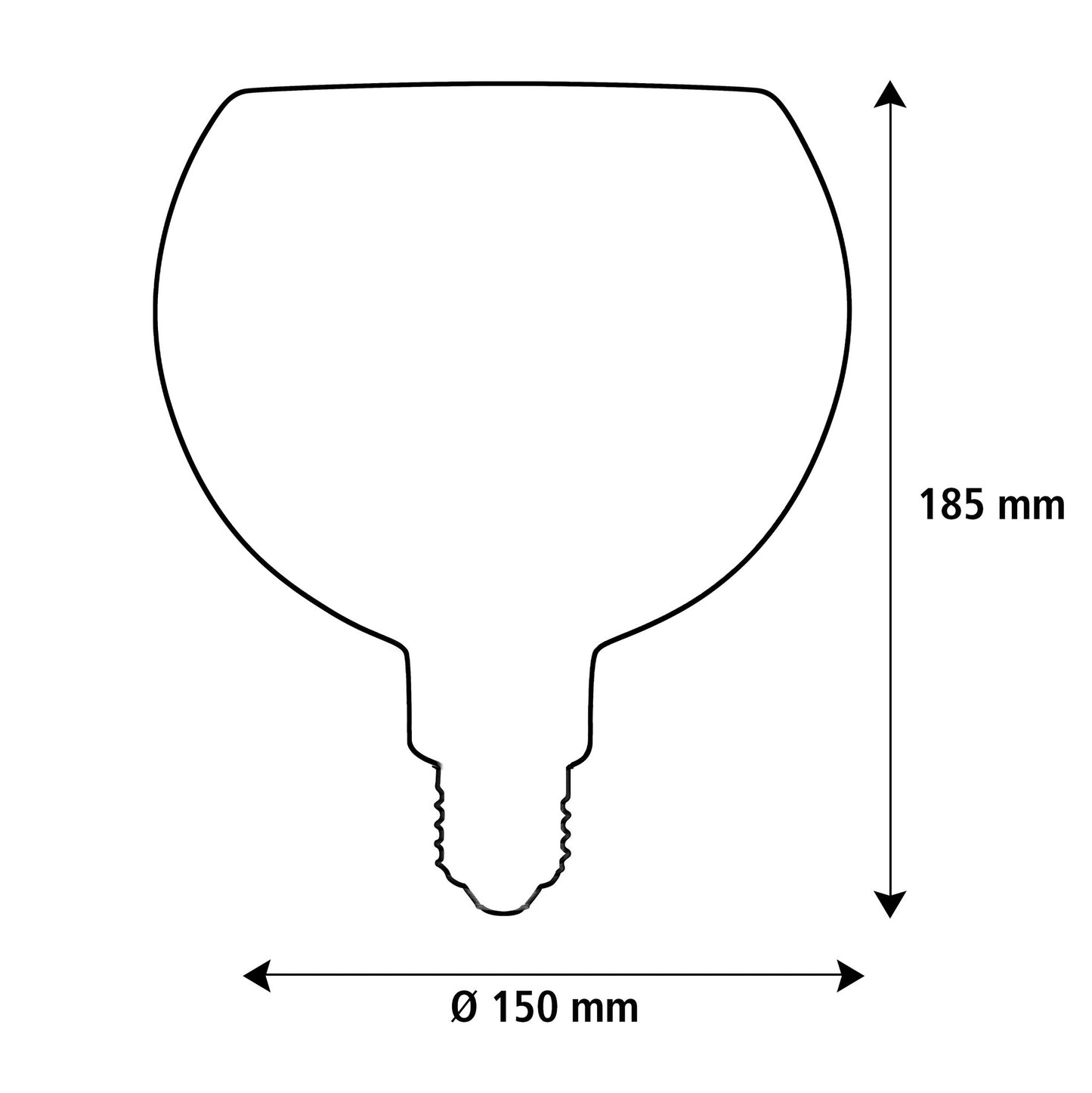 E27 Floating LED Globe G150 Clear