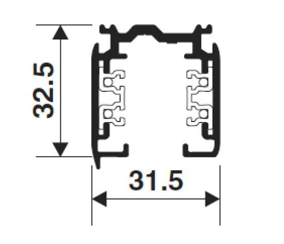 3fase rail wit 1 meter XTS 4100-3