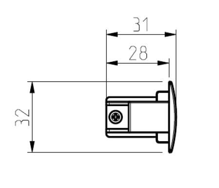 3fase rail wit - eindkap XTS41-3