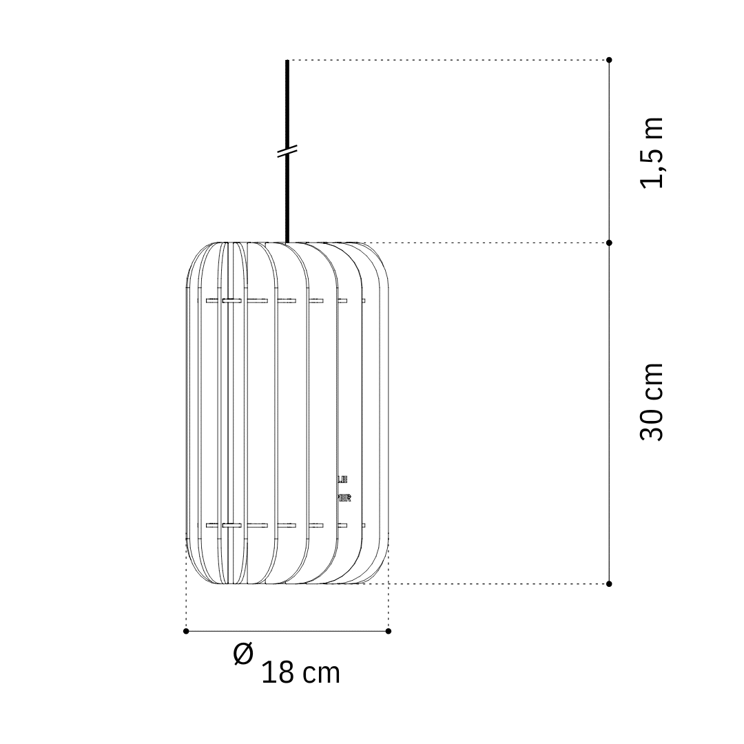 Cirla hanglamp - E27 - 3F