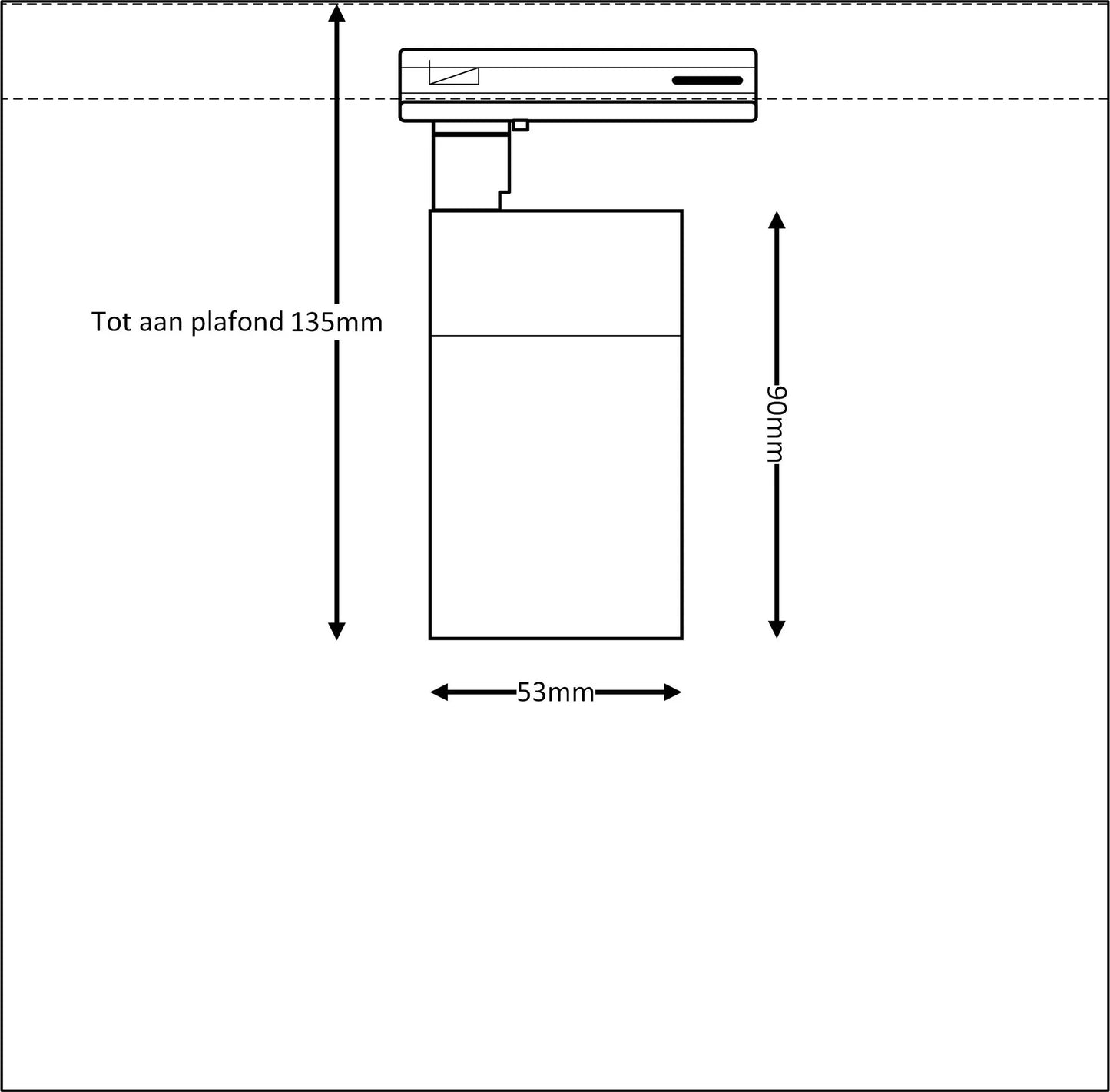 set 1m | voeding midden - COMPACT GU10 1-fase wit