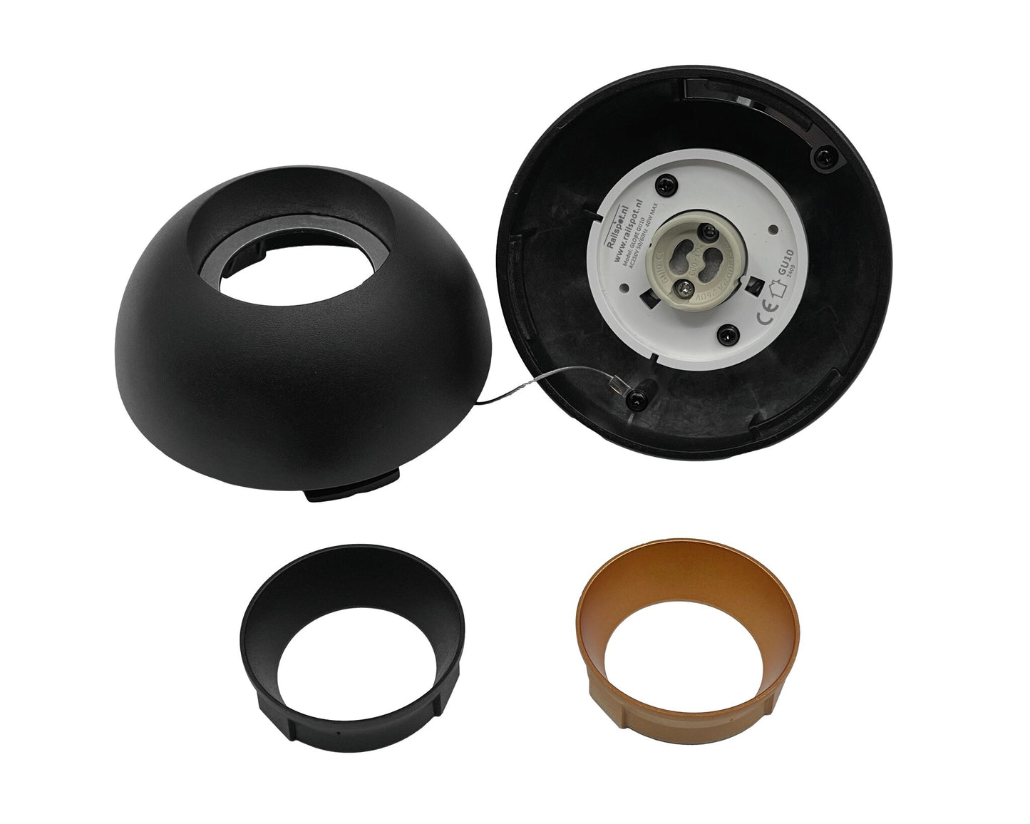 set 3m | voeding midden - GLOBE GU10 1-fase zwart