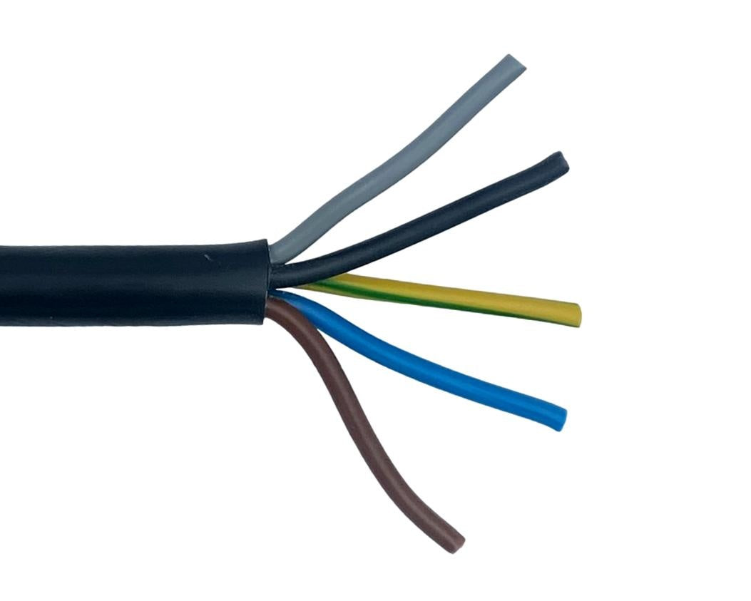 Flexibele 5 Aderige Kabel zwart