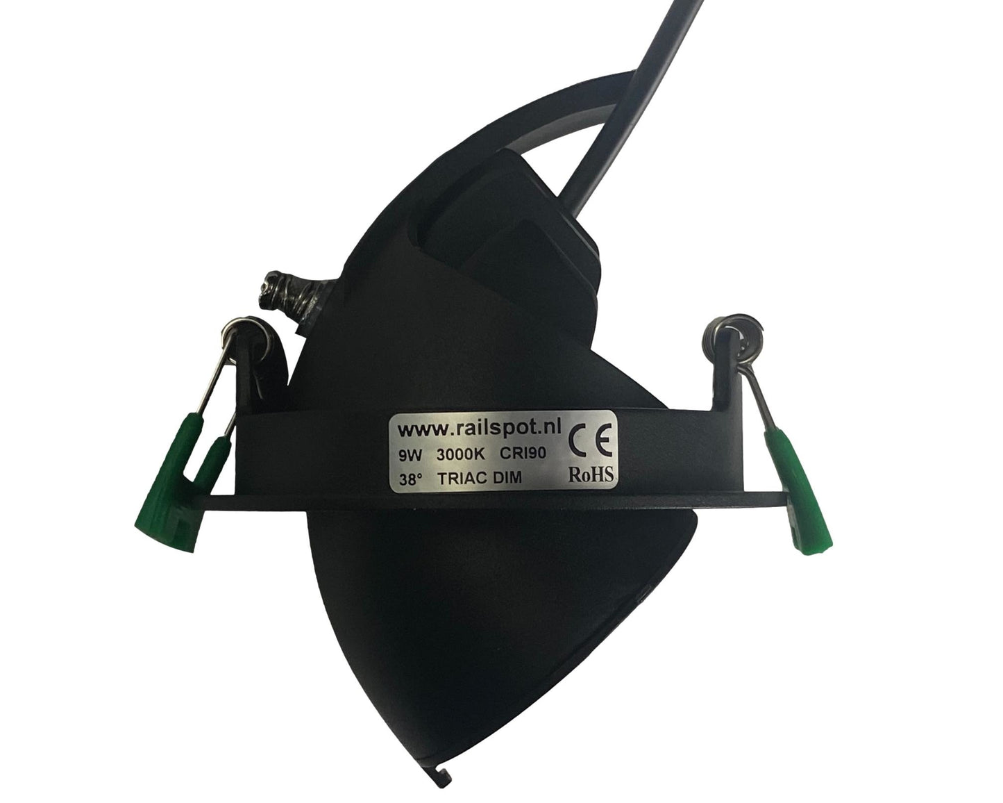 LED downlighter 9W banaanspot - zwart