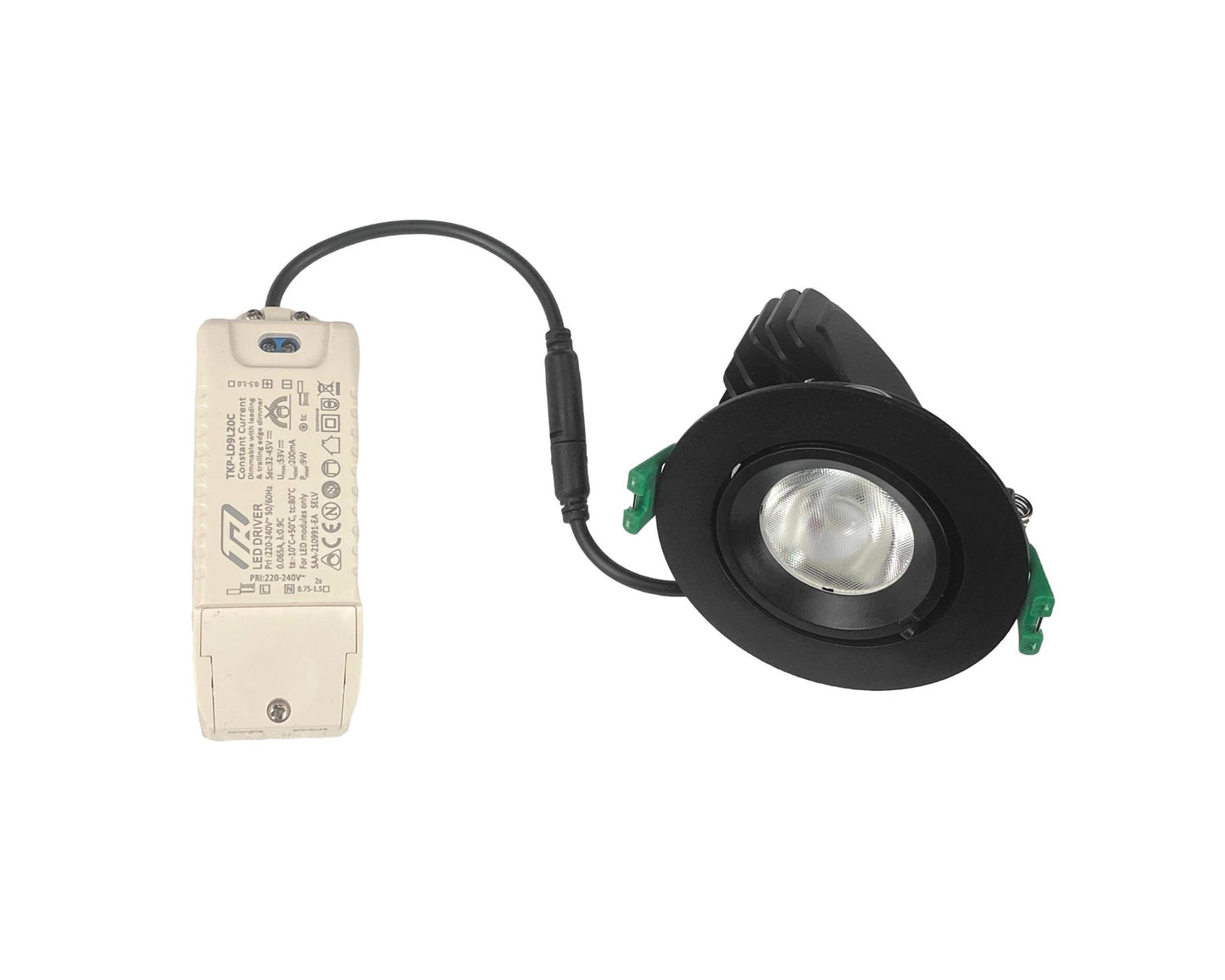 LED downlighter 9W banaanspot - zwart
