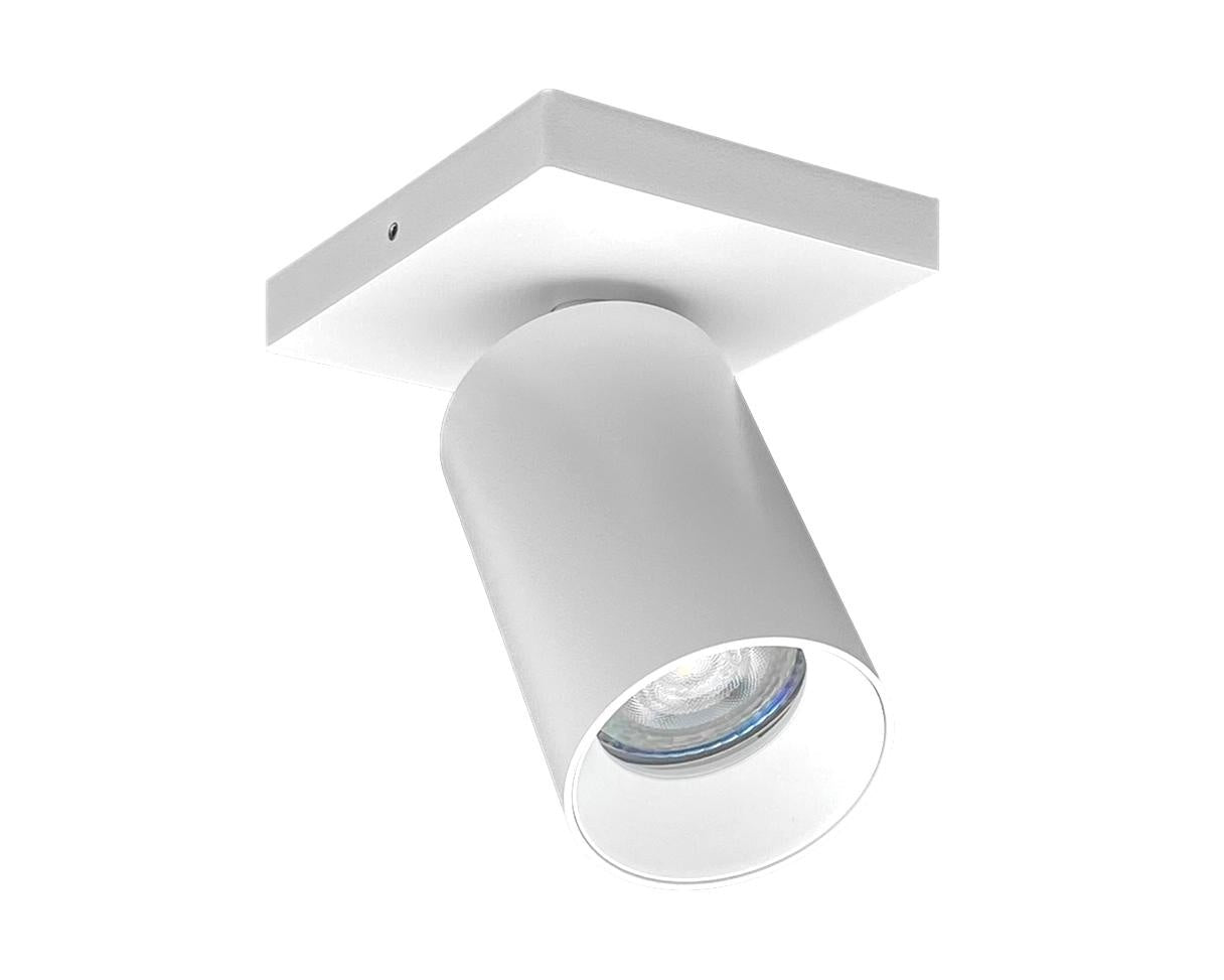 Opbouwspot HELIOS enkel GU10 - wit - rechthoekig
