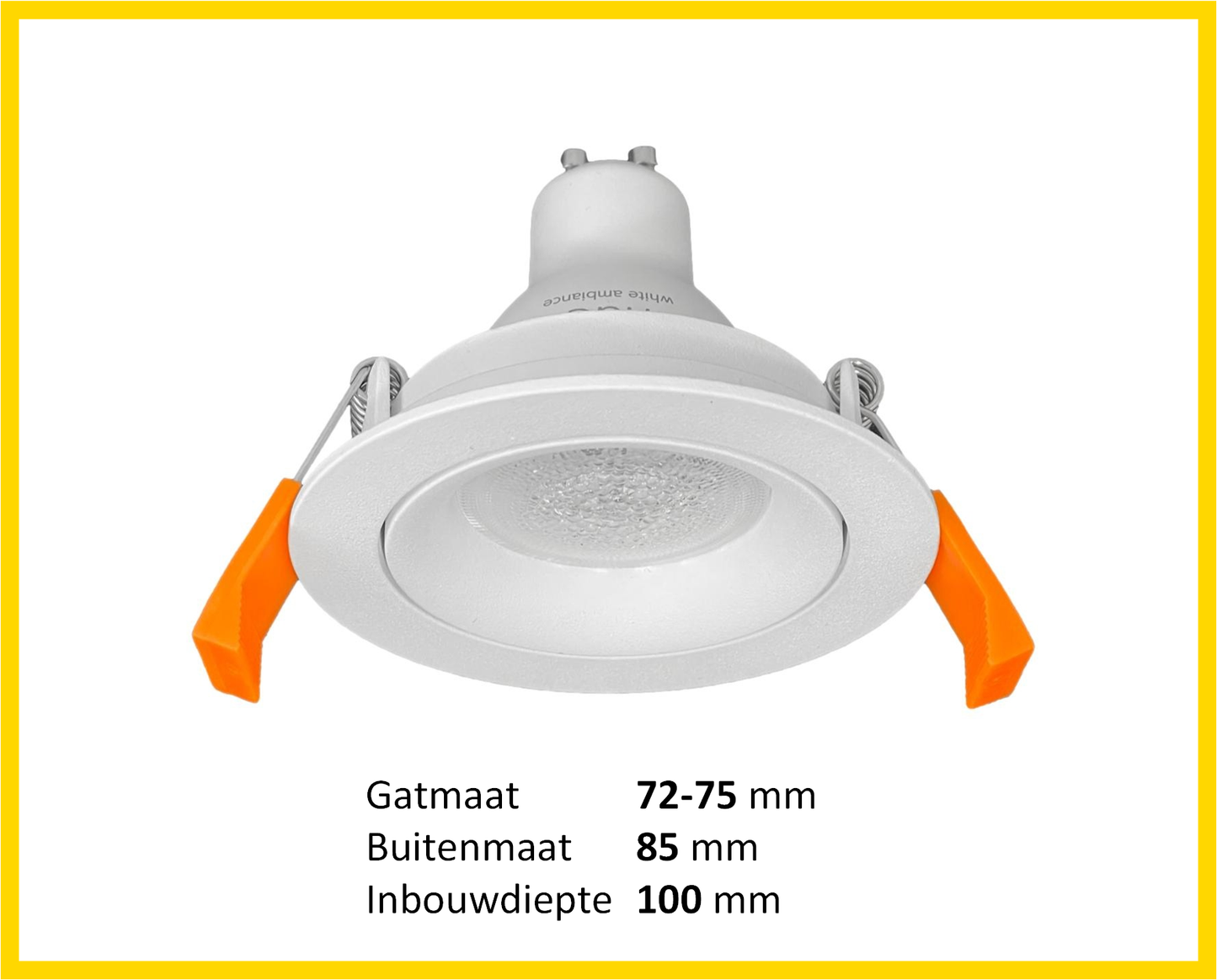 Inbouwspot - PRIME GU10 wit