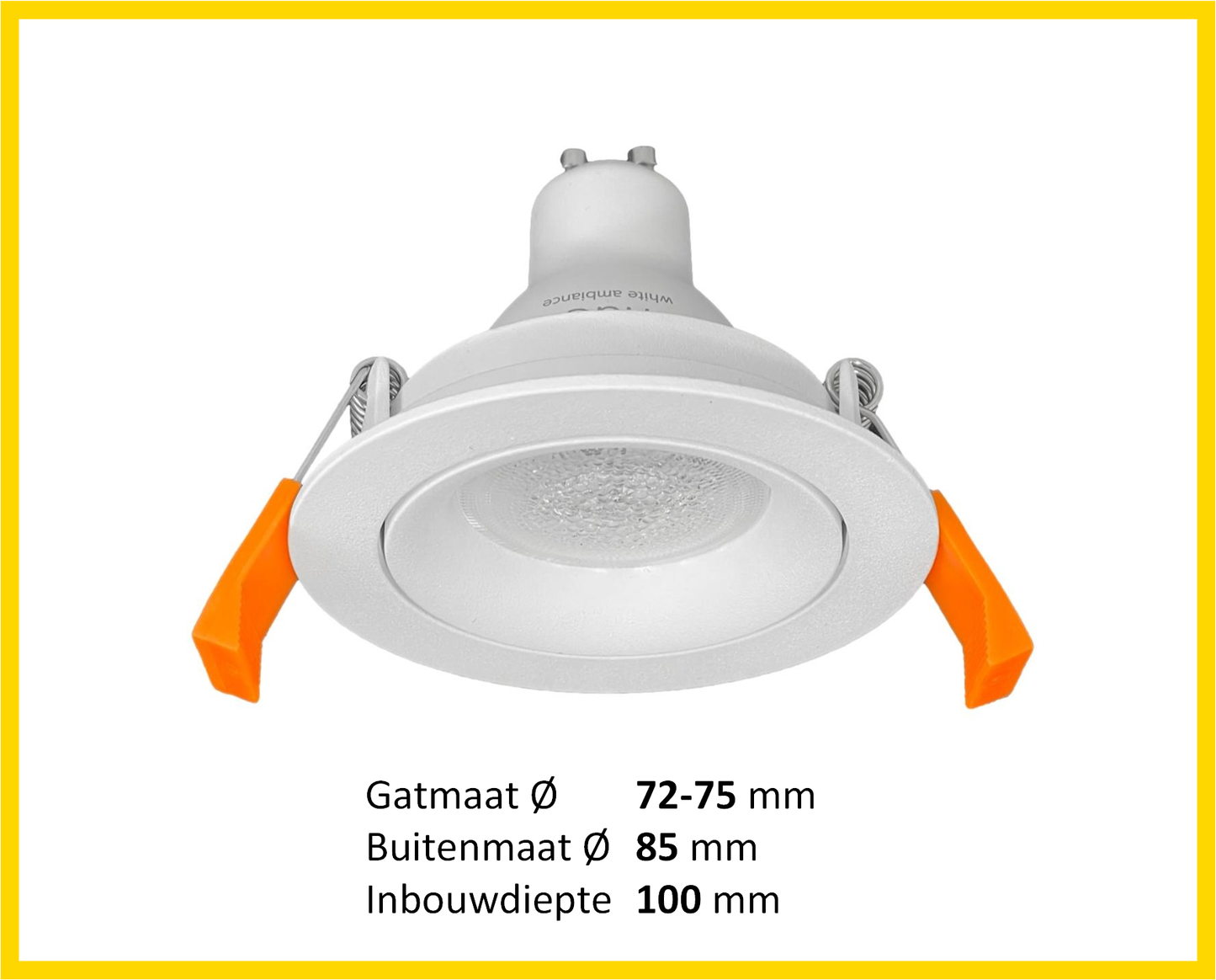 Inbouwspot - PRIME GU10 wit