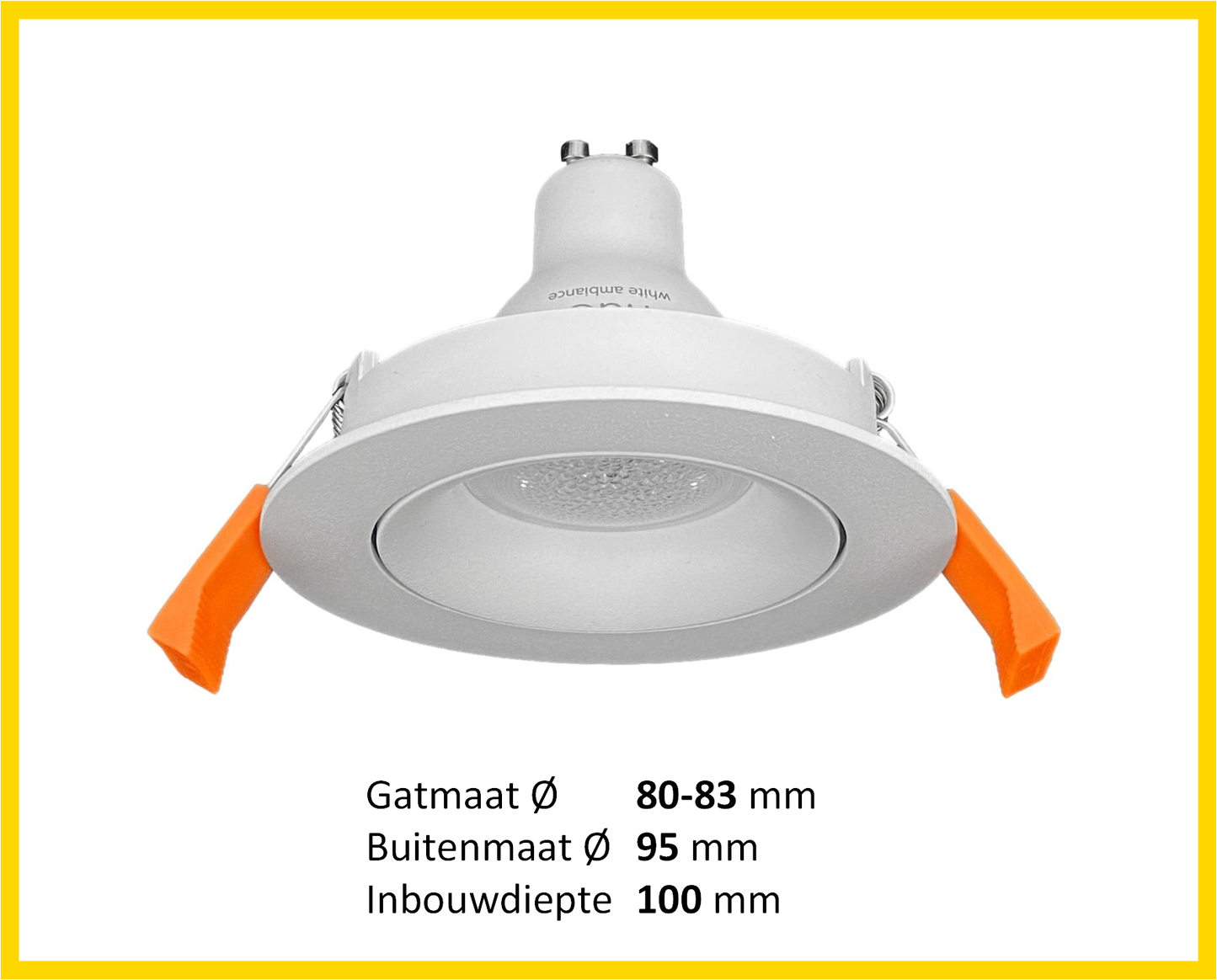 Inbouwspot - PRIME GU10 wit