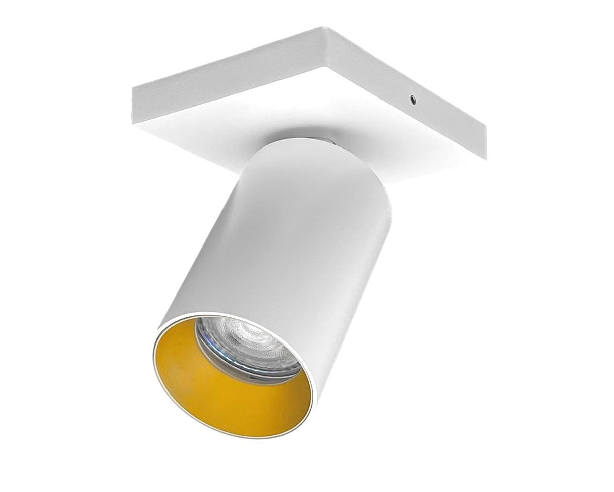 Opbouwspot HELIOS enkel GU10 - wit - rechthoekig