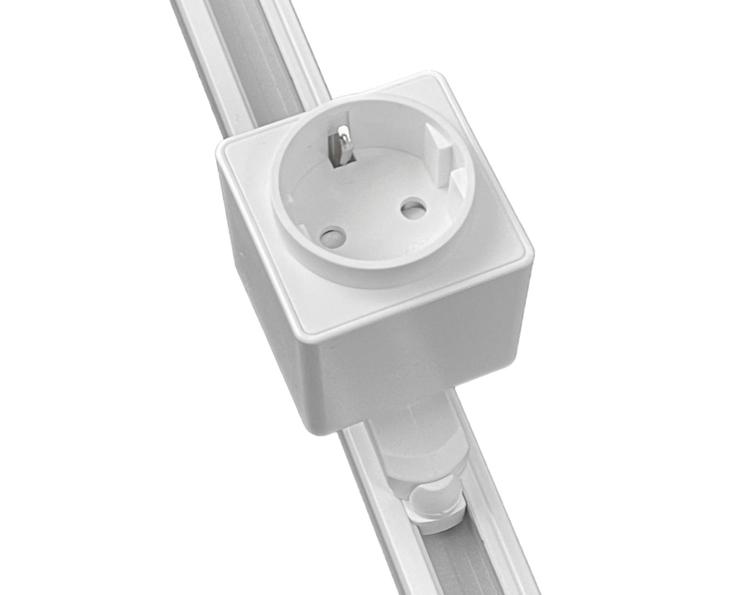 1fase rail wit - stopcontact