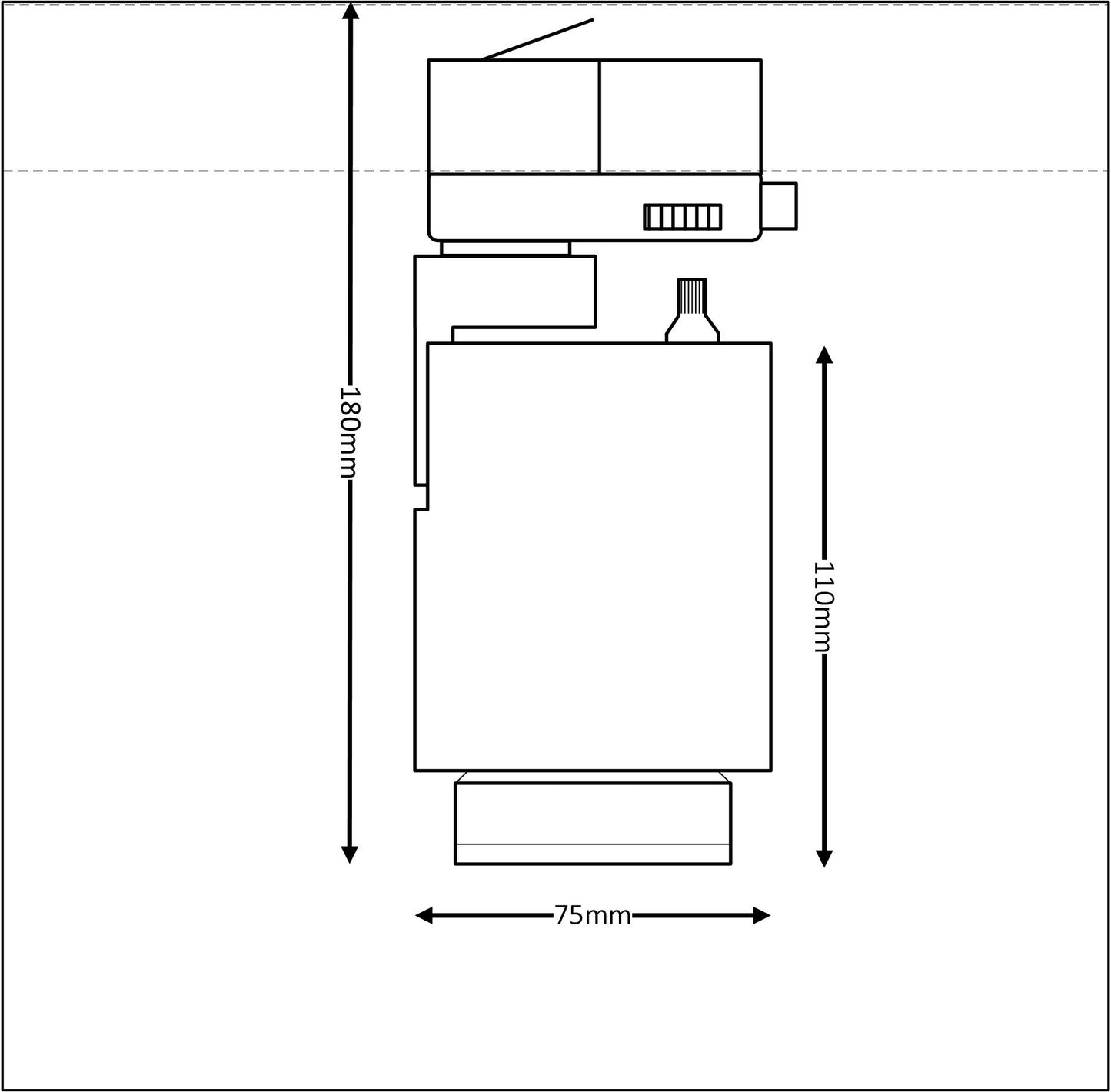 3F Railspot ZOOM10 zwart 6-50° INTERNE DIMMER