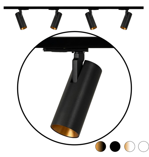 Complete 1-fase railverlichting set met SLIMM-50 spots