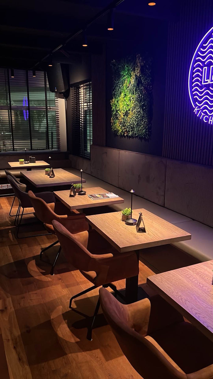 Zwart railverlichting Horeca Nordic Global 3F rail met SLIMM-50