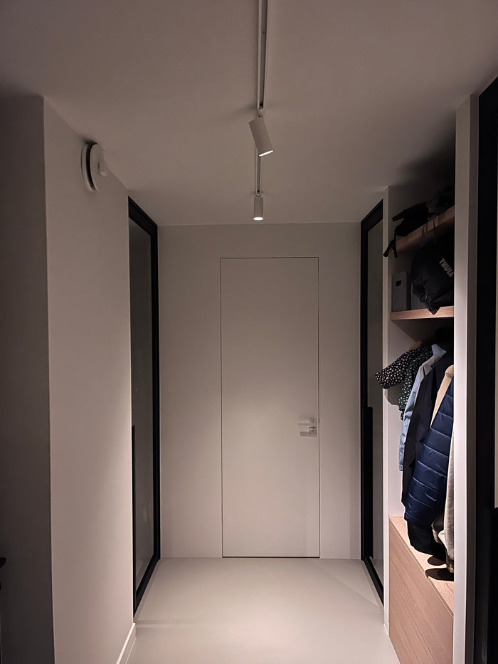 Wit railverlichting Hal Nordic Global 1F rail met LUXON GU10