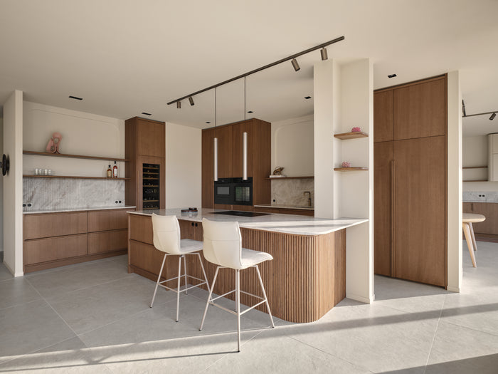 Brons railverlichting Keuken Nordic Global 1F rail met HELIOS GU10