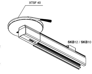 3fase rail - XTSF40-3 afdekkap hoog wit