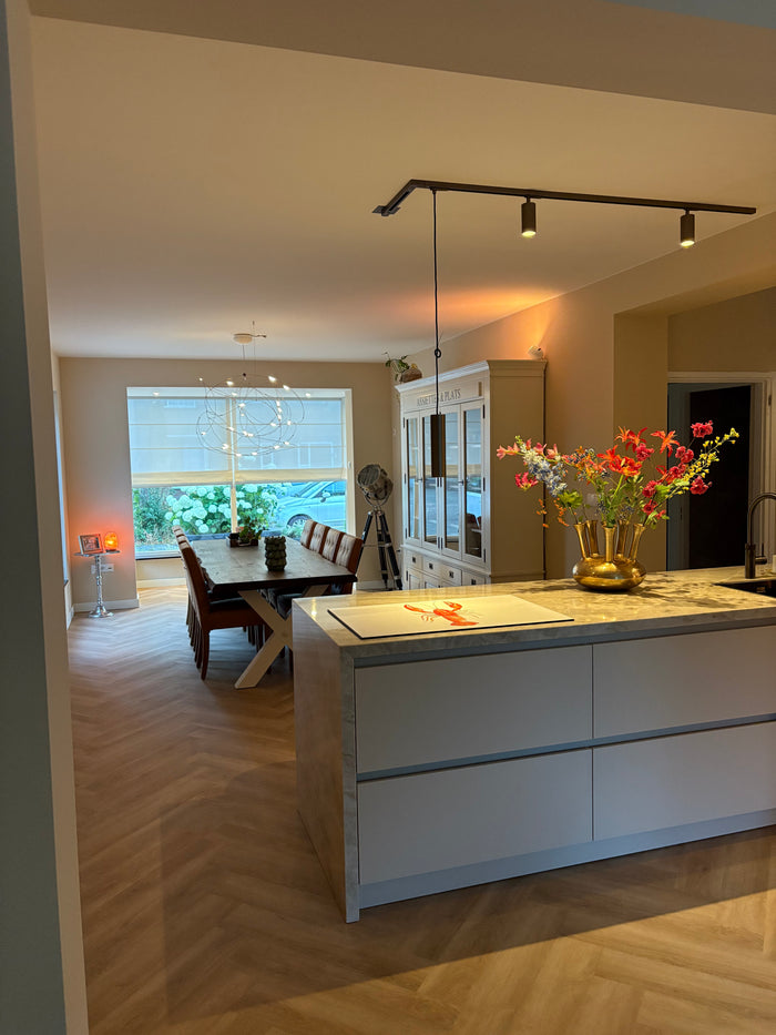 Brons railverlichting Keuken Nordic Global 1F rail met LUXON GU10