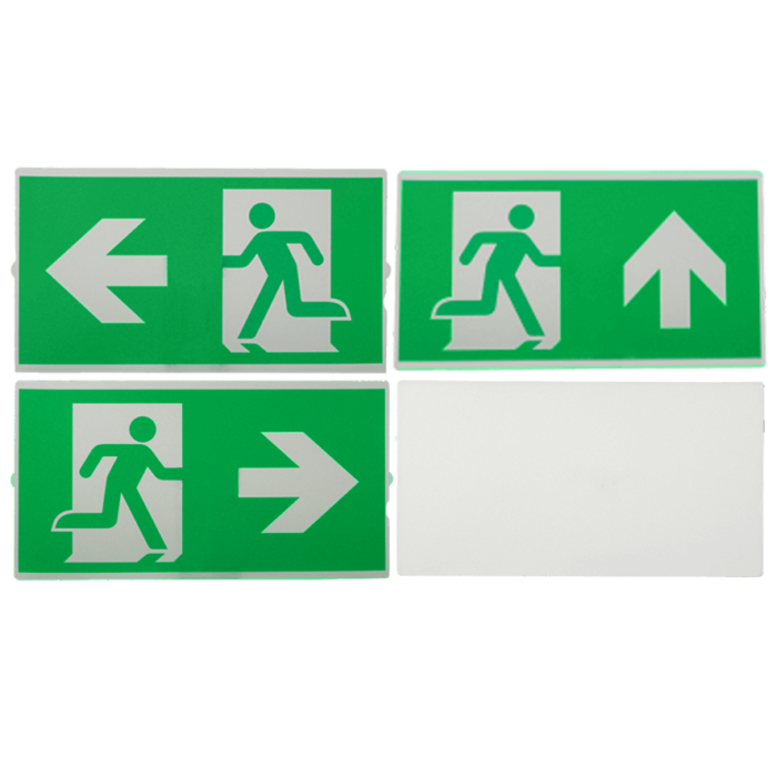 3F nooduitgang - vluchtweg railverlichting zwart