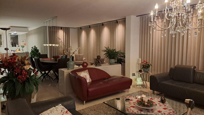 Zwart railverlichting Woonkamer Nordic Global 1F rail met MODERN GU110