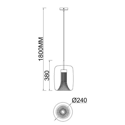GU10 LUNARA HANGLAMP CILINDER CHROOM 3F