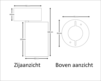 Opbouwspot POLARIS II - zwart - 3000K