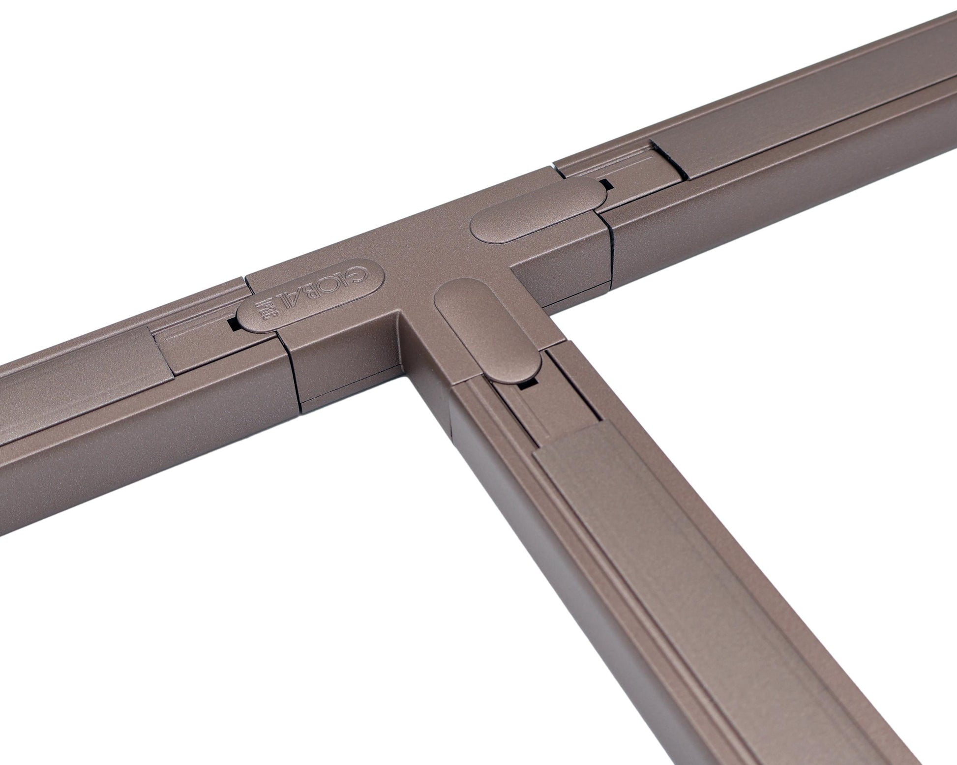 Bronzen t-stuk voor railverlichting