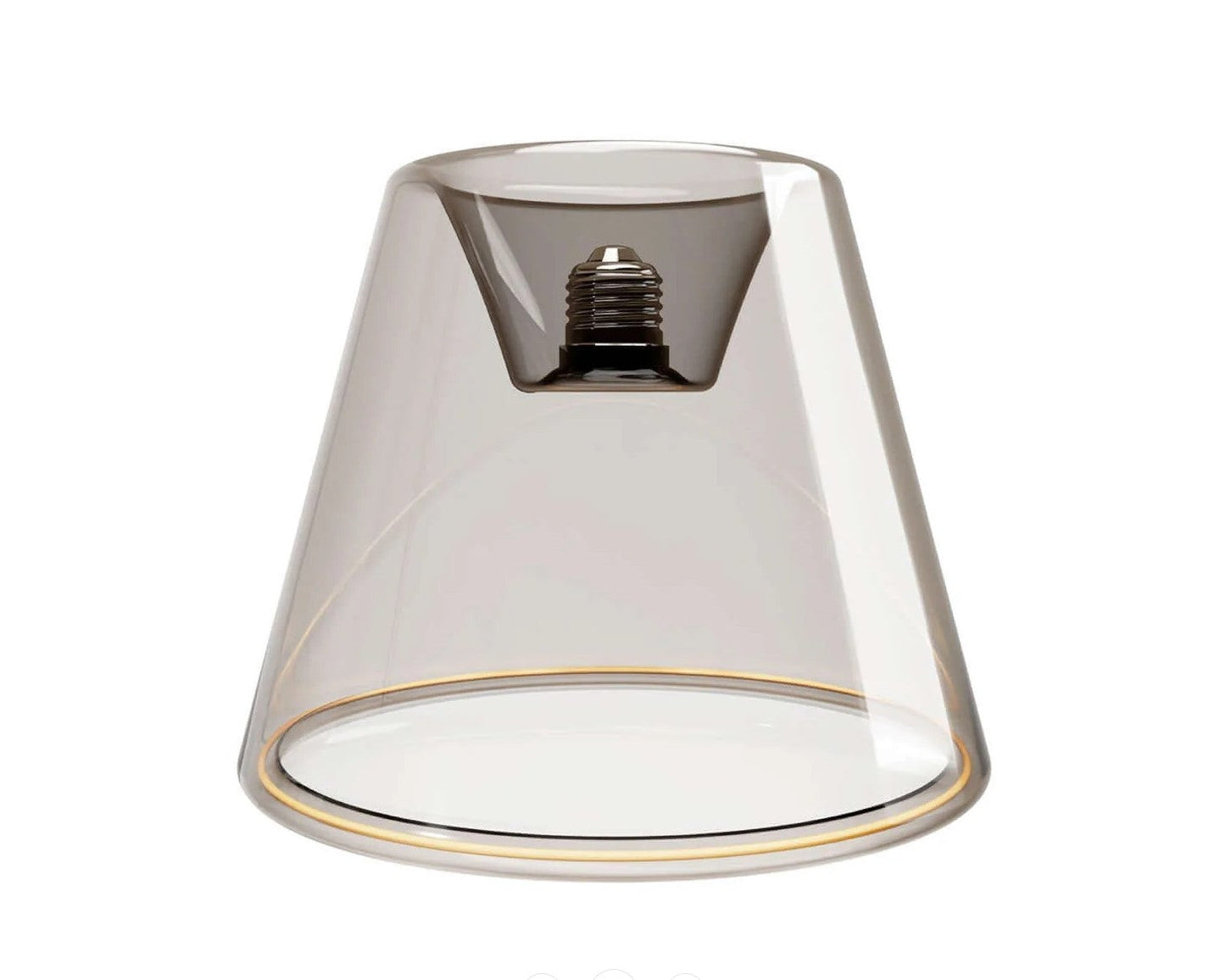 Smoked glazen hanglamp met E27 fitting