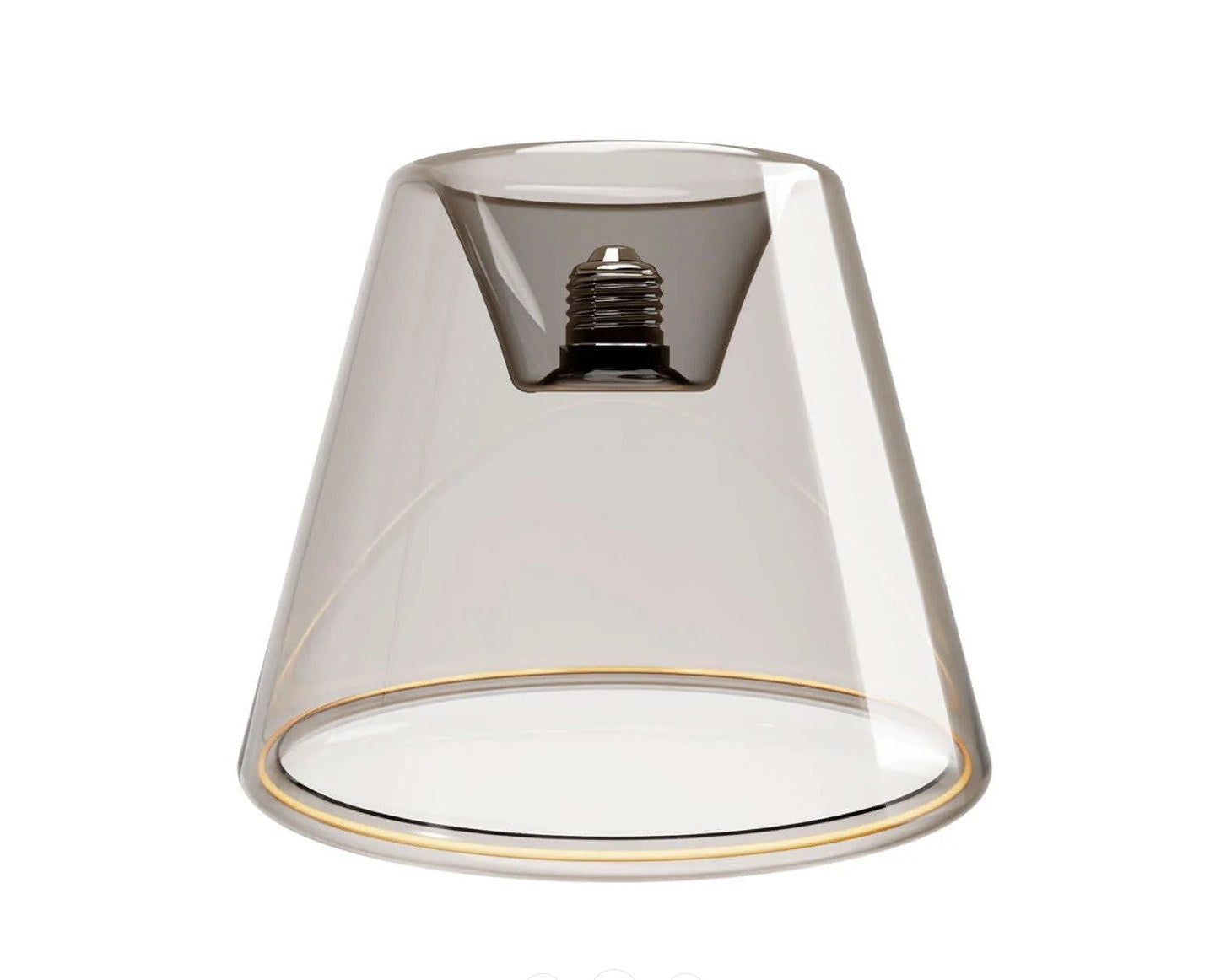 Smoked glazen hanglamp met E27 fitting
