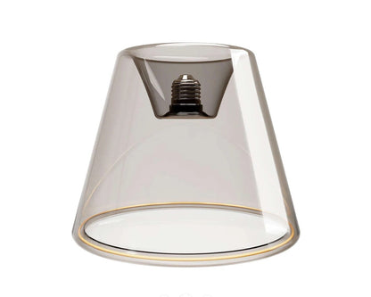 Smoked glazen hanglamp met E27 fitting
