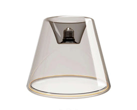 Smoked glazen hanglamp met E27 fitting