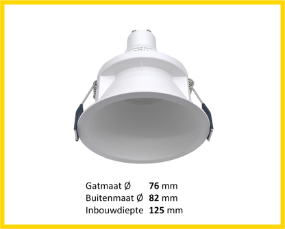 Inbouwspot - FOKUS GU10 wit