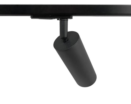 1-fase railverlichting met zwarte gu10 spots