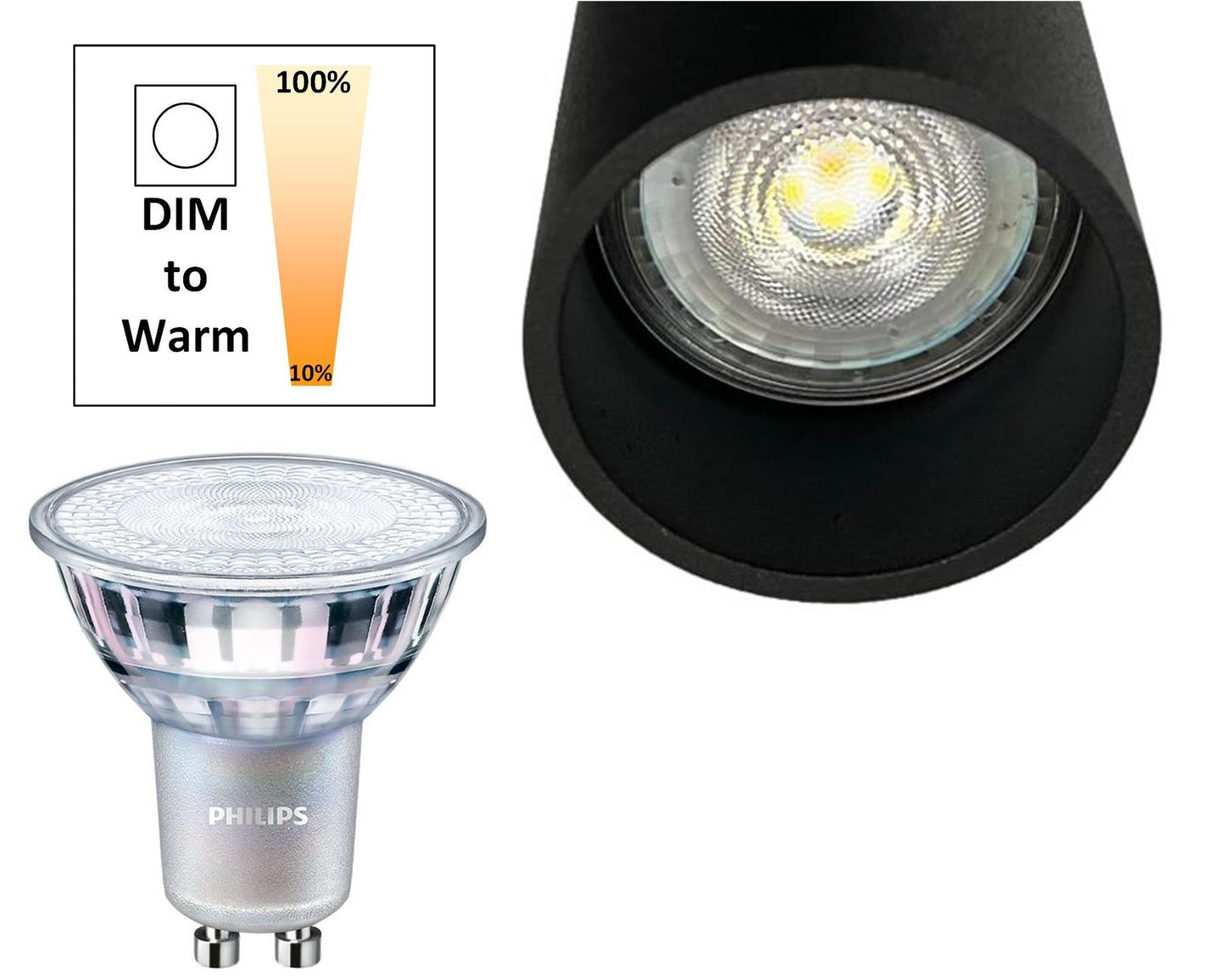 1fase railspot met GU10 fitting voor railverlichting