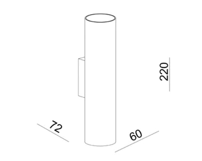 HELIOS GU10 wandlamp Premium Gunmetal