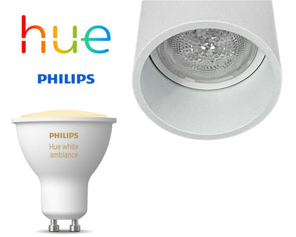 witte philips hue railverlichting voor woning