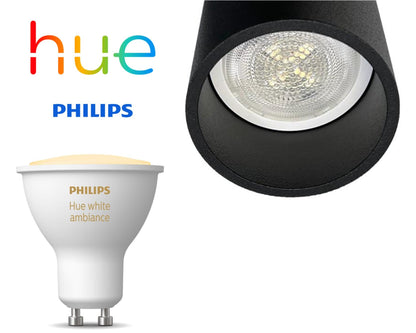 zwarte 1-fase railspot voor Hue lampen