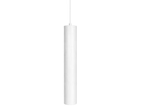 witte kokerhanglamp met gu10 fitting voor 3-fase railverlichting 